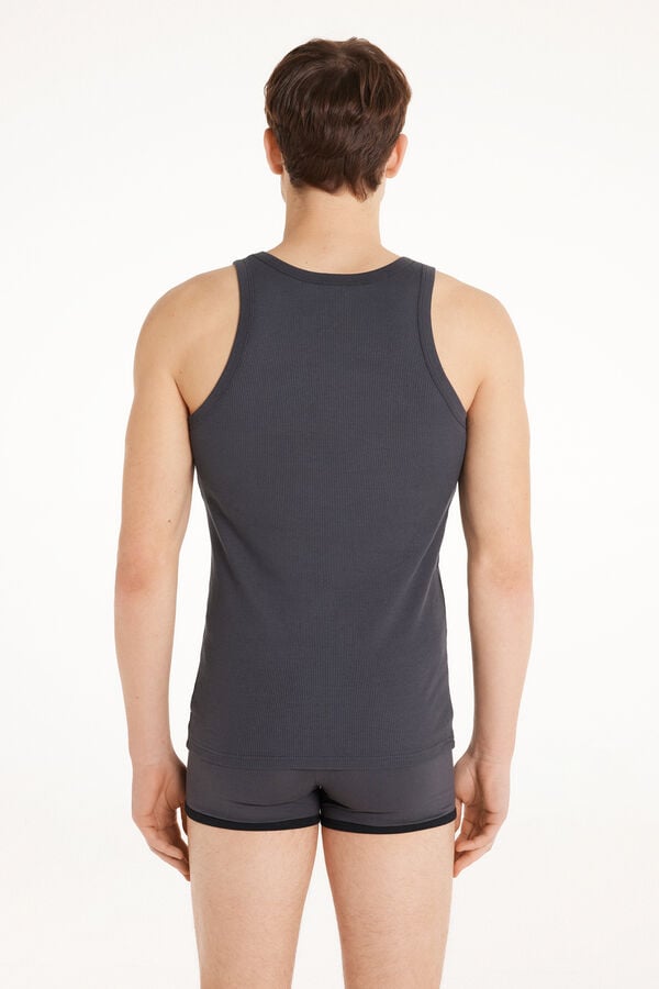 Tezenis Camiseta de Tirantes Canalé Tirantes Anchos Algodón Hombre En oferta