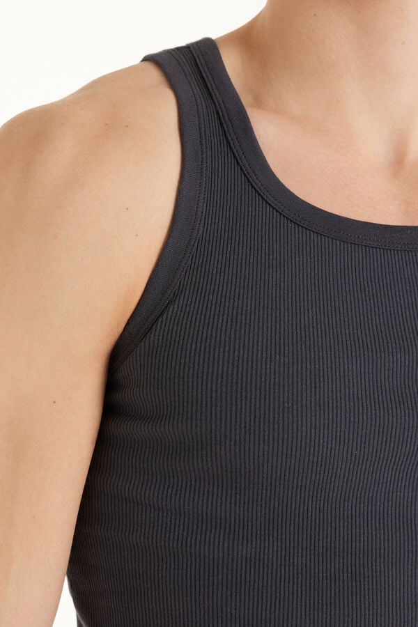 Tezenis Camiseta de Tirantes Canalé Tirantes Anchos Algodón Hombre En oferta