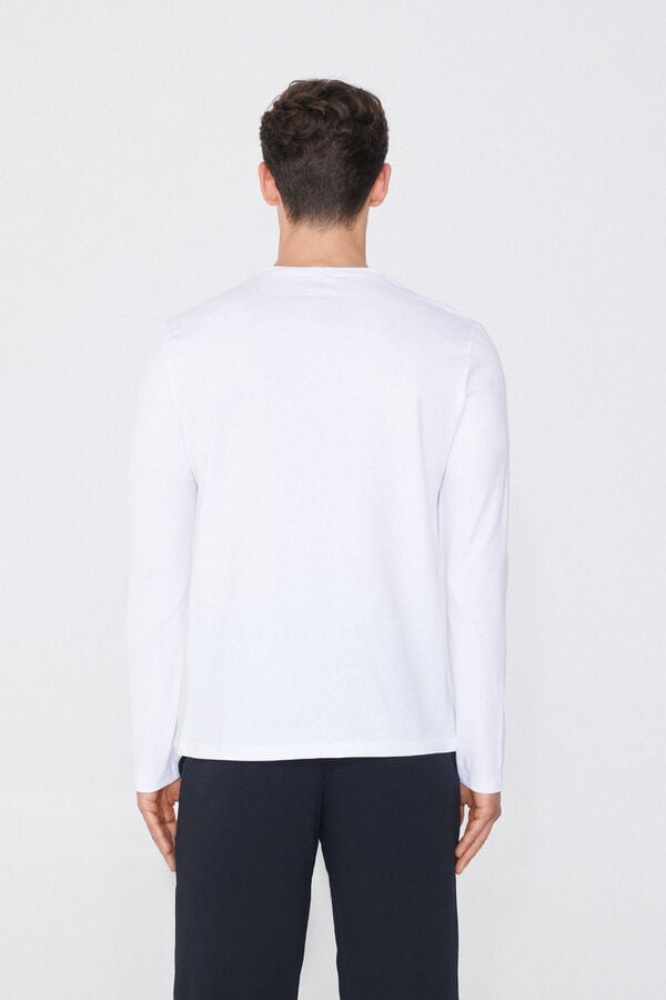 Tezenis Camiseta 100% algodón manga larga y cuello redondo hombre Descuentos del mes
