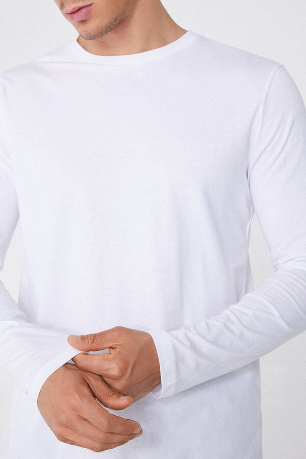Tezenis Camiseta 100% algodón manga larga y cuello redondo hombre Descuentos del mes