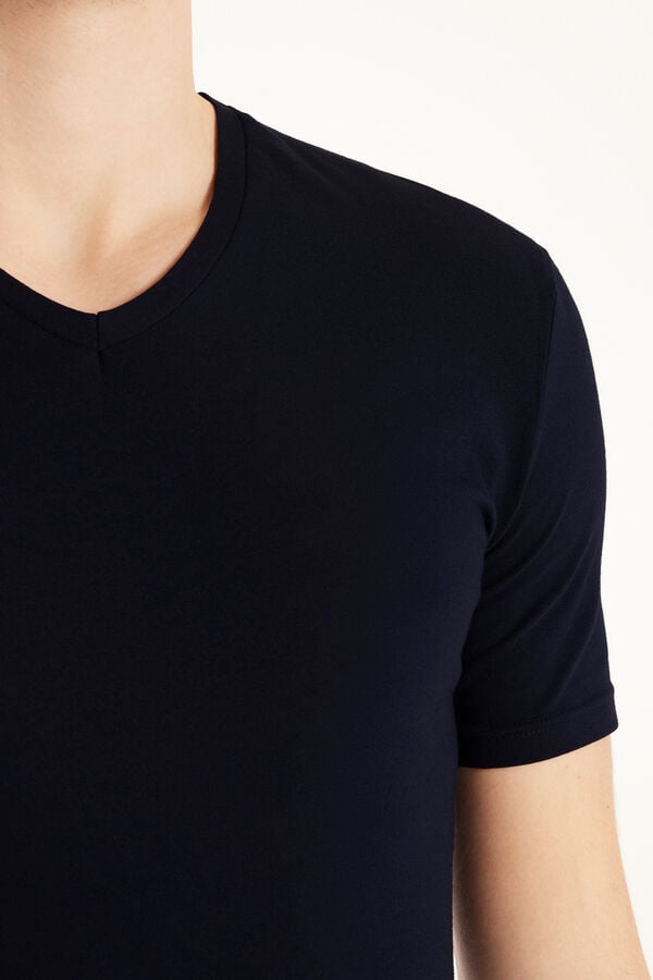 Tezenis Camiseta Escote Pico Algodón Elástico Descuento por venta flash