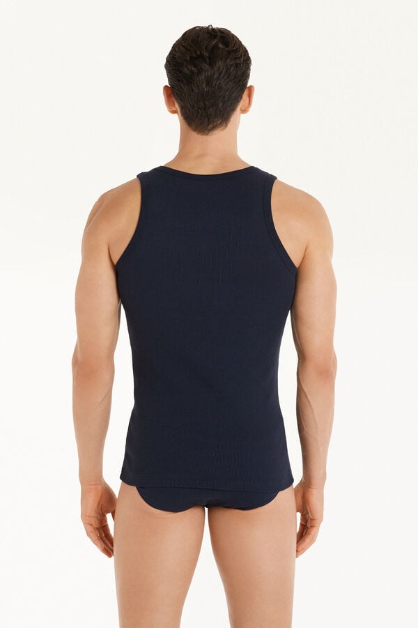 Tezenis Camiseta de Tirantes Canalé Tirantes Anchos Algodón Hombre Grandes ahorros
