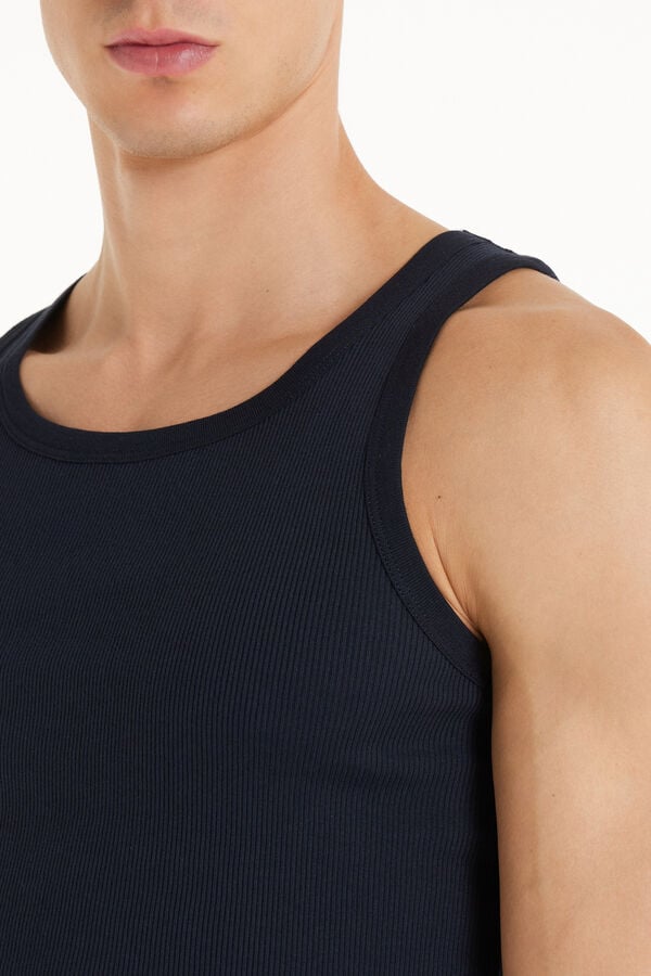 Tezenis Camiseta de Tirantes Canalé Tirantes Anchos Algodón Hombre Grandes ahorros