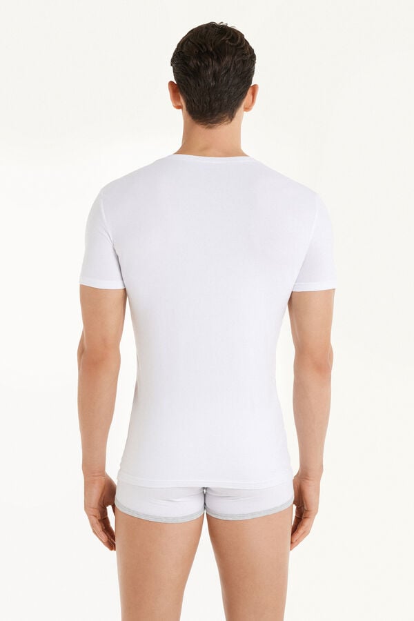 Tezenis Camiseta Escote Pico Algodón Elástico Rebajas de fábrica