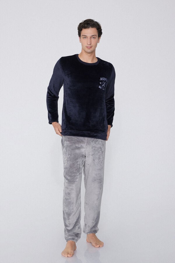 Tezenis Pijama Largo de Forro Polar Aspen Rebajas online