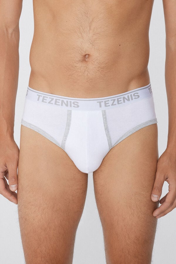 Tezenis Calzoncillos Algodón Orgánico Bordes Contraste Logo Superdescuento