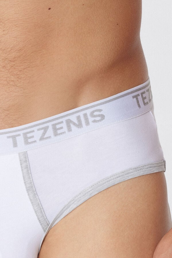 Tezenis Calzoncillos Algodón Orgánico Bordes Contraste Logo Superdescuento