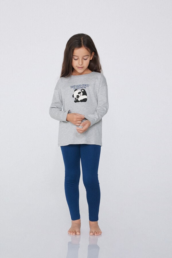 Tezenis Pijama Largo Algodón Grueso Panda Precios de Black Friday