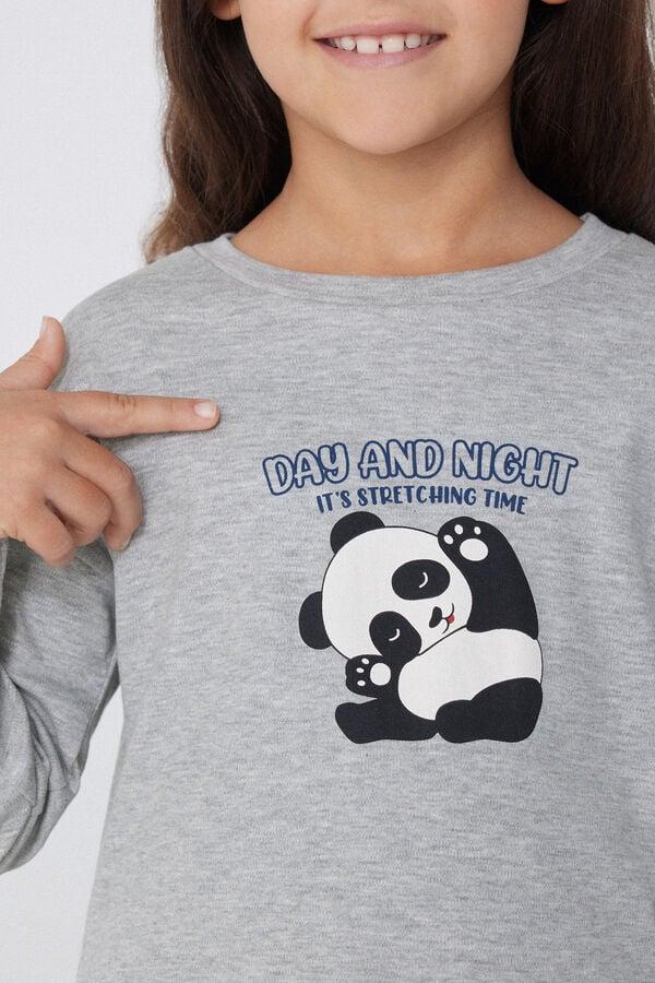 Tezenis Pijama Largo Algodón Grueso Panda Precios de Black Friday