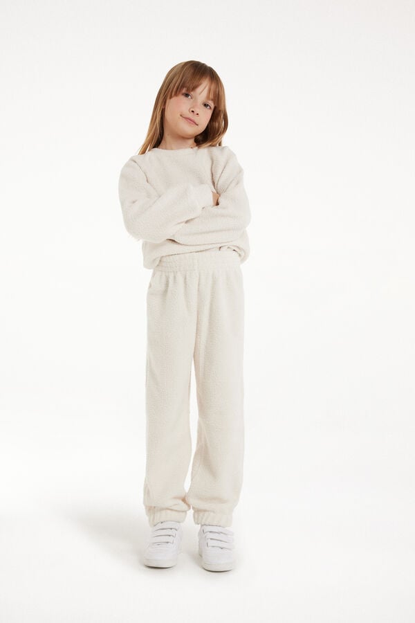 Tezenis Jogger de Forro Polar Puños Niña En oferta