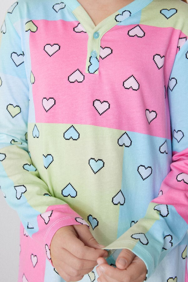 Tezenis Camisón de Algodón con Corazones Descuentos del mes