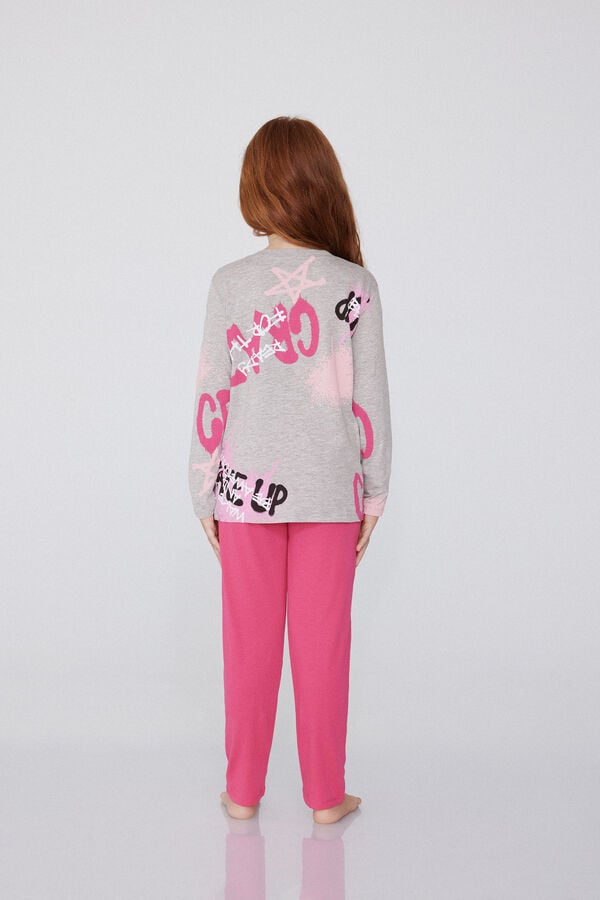 Tezenis Pijama Largo de Algodón con Estampado Crazy Última moda