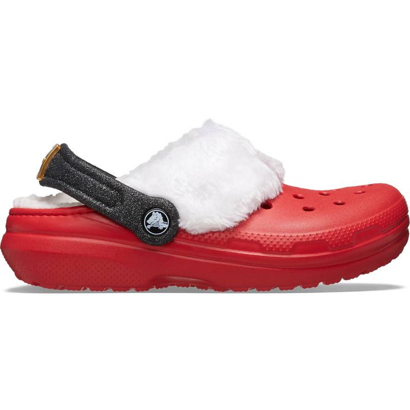 Crocs Zuecos de niños Classic Lined Santa Clog T