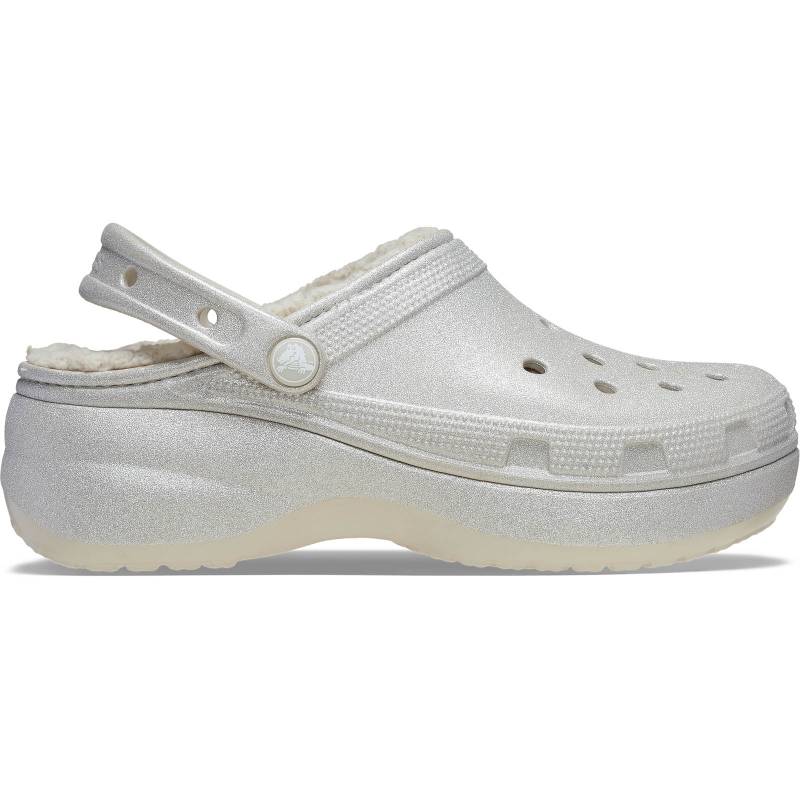 Crocs Zuecos de mujer Classic Platform Lined Glitter W Venta caliente