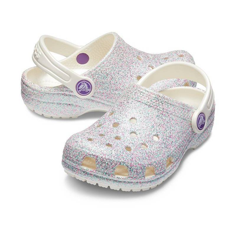 Crocs Zuecos de niños Classic Glitter T Promoción trimestral