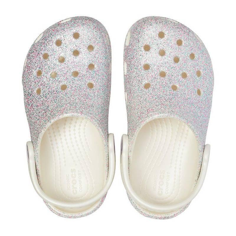 Crocs Zuecos de niños Classic Glitter T Promoción trimestral