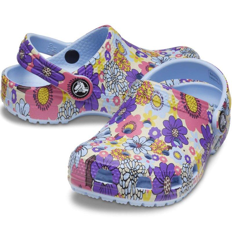Crocs Zuecos de niños Classic Retro Floral K Grandes descuentos