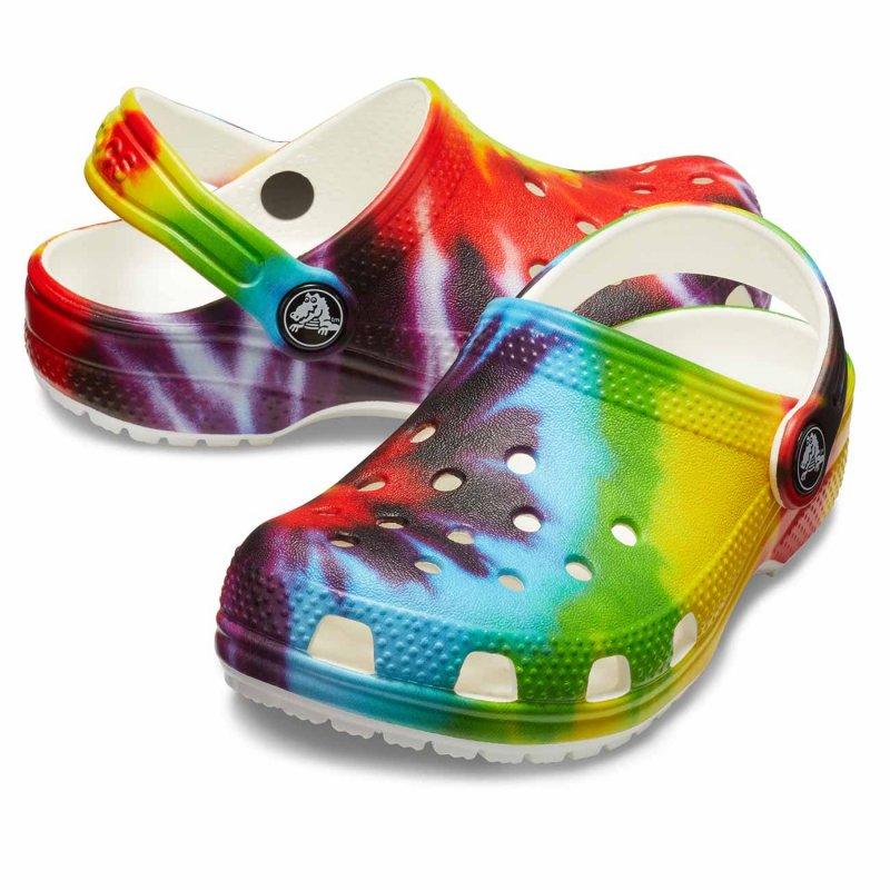 Crocs Zuecos de niños Classic Tie Dye Graphic Clog T Libre de impuestos