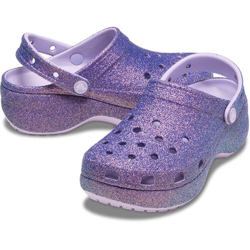 Crocs Zuecos de mujer con plataforma iridiscente Glitter W En línea