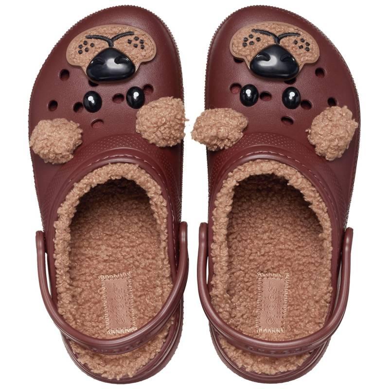 Crocs Zuecos de niños Classic Lined I AM Brown Bear T Ventas relámpago