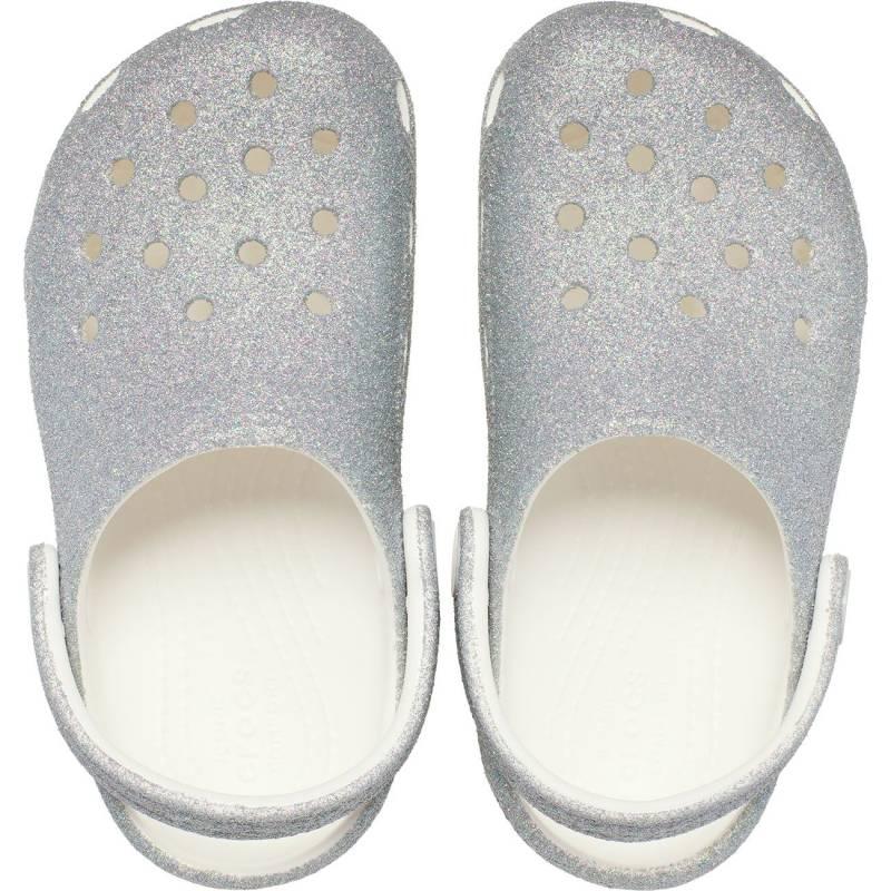 Crocs Zuecos de niños Classic Iridescent Glitter T Promoción trimestral