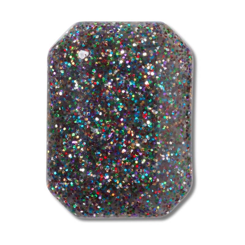 Crocs Gema de purpurina arco iris negra Promoción trimestral